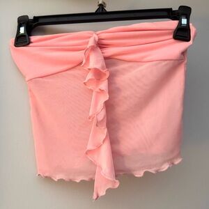 Edikted Pink Mesh Tube Top